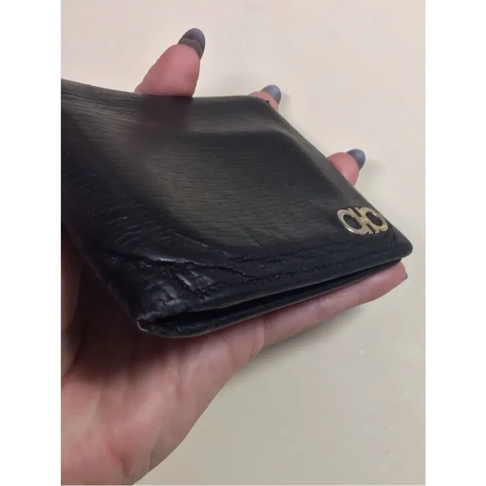 authentic Salvatore Ferragamo Gancini Bifold Wallet